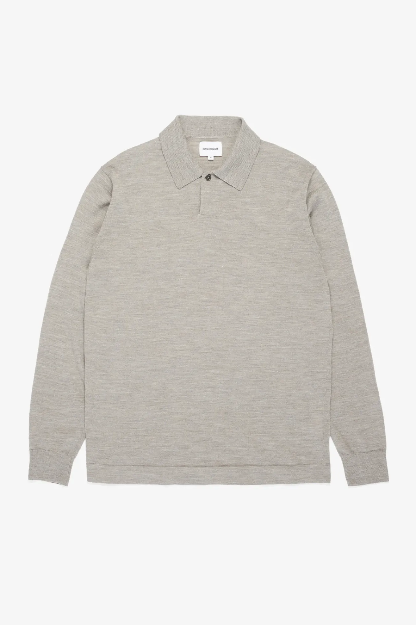 KNITWEAR^Norse Projects Jon Tech Merino LS Polo Sand