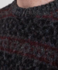 KNITWEAR^Norse Projects Jonas Scottish Lambswool Fair Isle Sweater Charcoal Grey