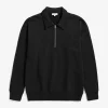 SWEATSHIRTS^Norse Projects Ketel Relaxed Organic NORSE Logo Half Zip Black
