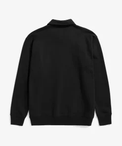 SWEATSHIRTS^Norse Projects Ketel Relaxed Organic NORSE Logo Half Zip Black