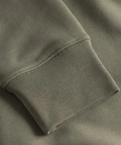 SWEATSHIRTS^Norse Projects Ketel Relaxed Organic NORSE Logo Half Zip Sediment Green