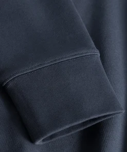 SWEATSHIRTS^Norse Projects Ketel Relaxed Organic NORSE Logo Half Zip Dark Navy