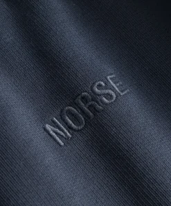 SWEATSHIRTS^Norse Projects Ketel Relaxed Organic NORSE Logo Half Zip Dark Navy