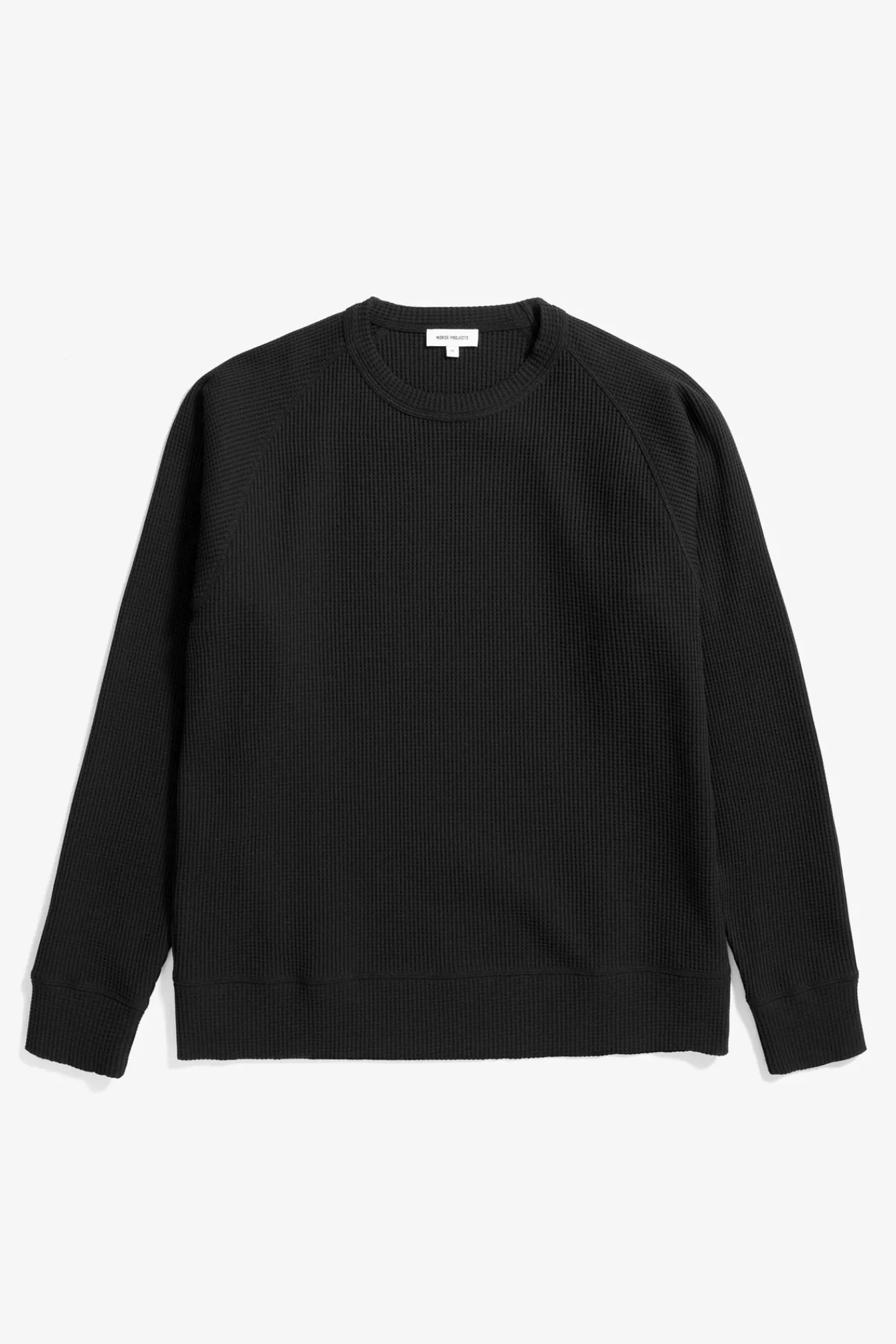 SWEATSHIRTS^Norse Projects Kristian Relaxed Tech Waffle Sweater Black