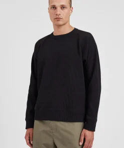 SWEATSHIRTS^Norse Projects Kristian Relaxed Tech Waffle Sweater Black