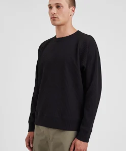 SWEATSHIRTS^Norse Projects Kristian Relaxed Tech Waffle Sweater Black