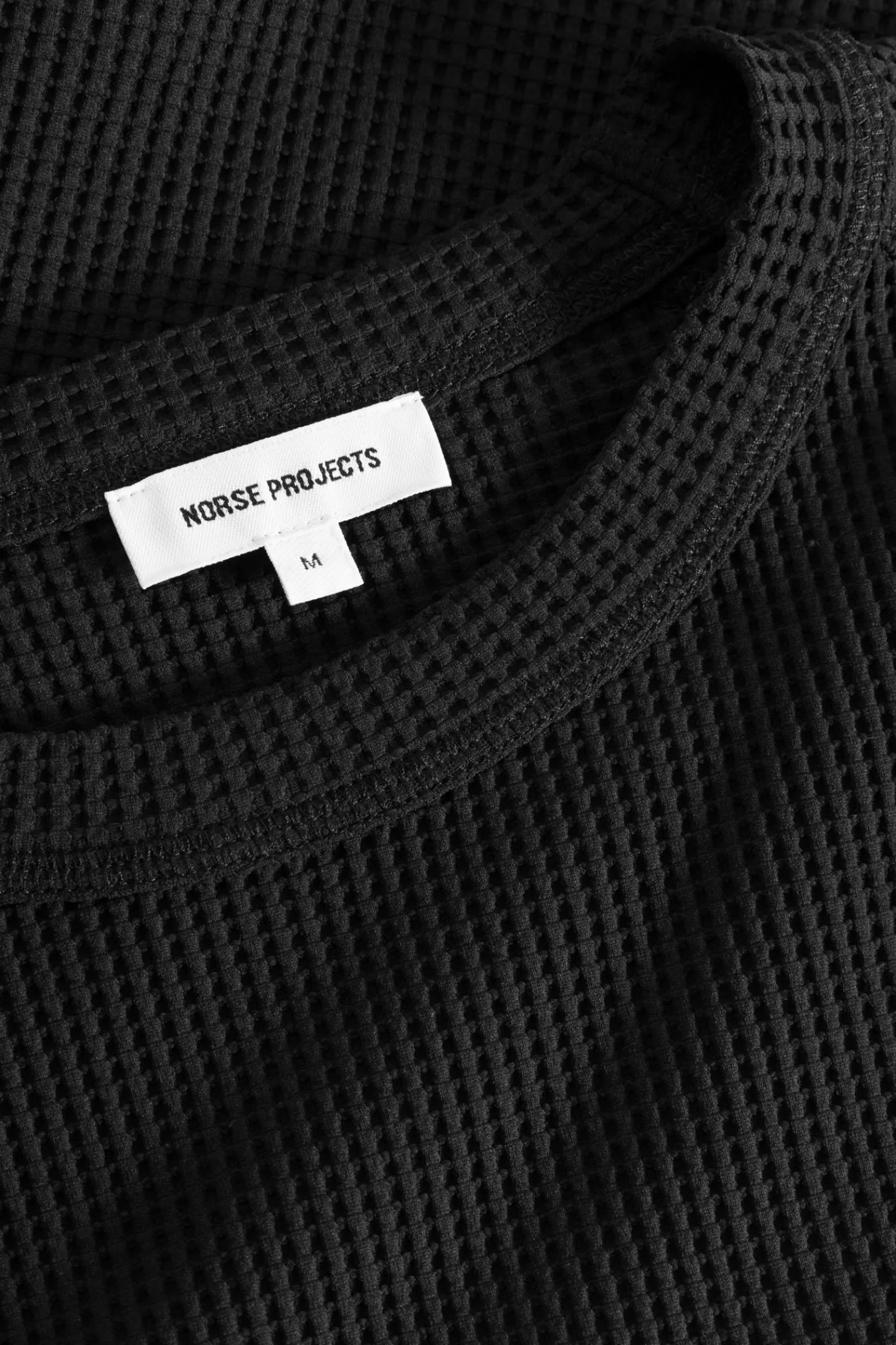 SWEATSHIRTS^Norse Projects Kristian Relaxed Tech Waffle Sweater Black