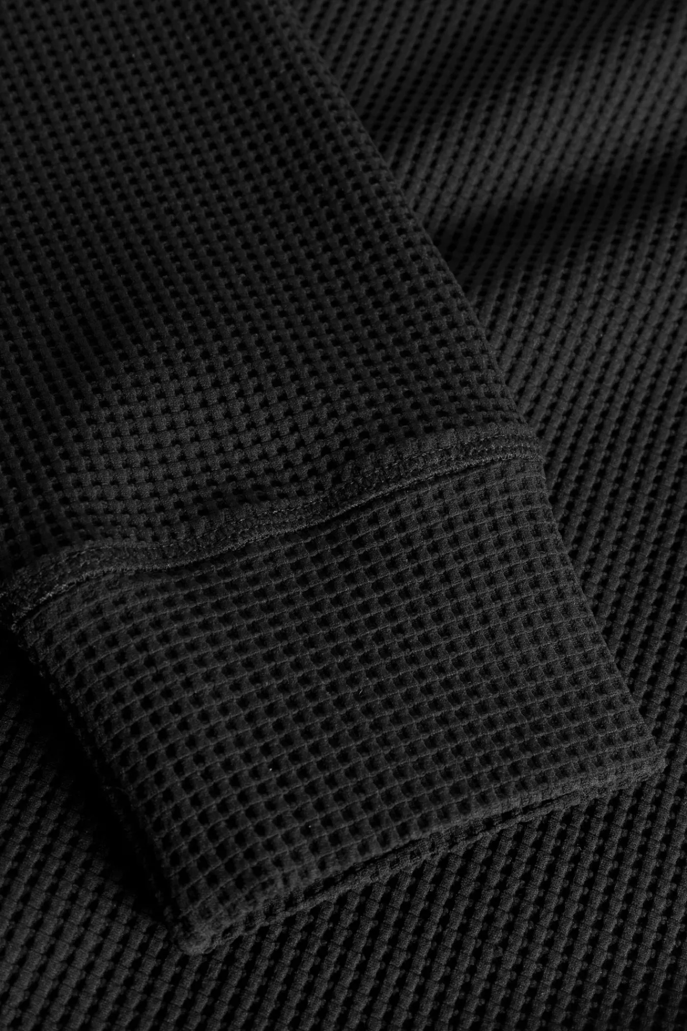 SWEATSHIRTS^Norse Projects Kristian Relaxed Tech Waffle Sweater Black