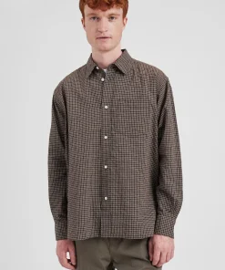 SHIRTING^Norse Projects Mo Check Oversized Shirt Taupe