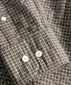 SHIRTING^Norse Projects Mo Check Oversized Shirt Taupe