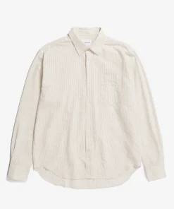 SHIRTING^Norse Projects Mo Oversized Striped Shirt Ecru