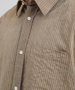 SHIRTING^Norse Projects Mo Oversized Striped Shirt Clay