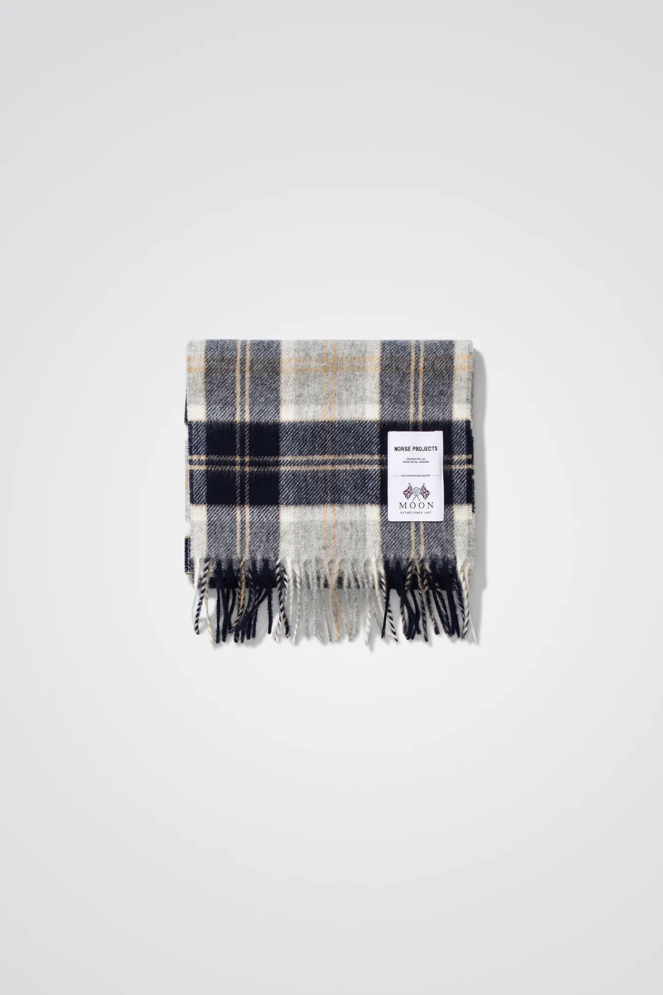 ACCESSORIES^Norse Projects Moon Checked Lambswool Scarf Navy