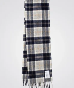 ACCESSORIES^Norse Projects Moon Checked Lambswool Scarf Navy