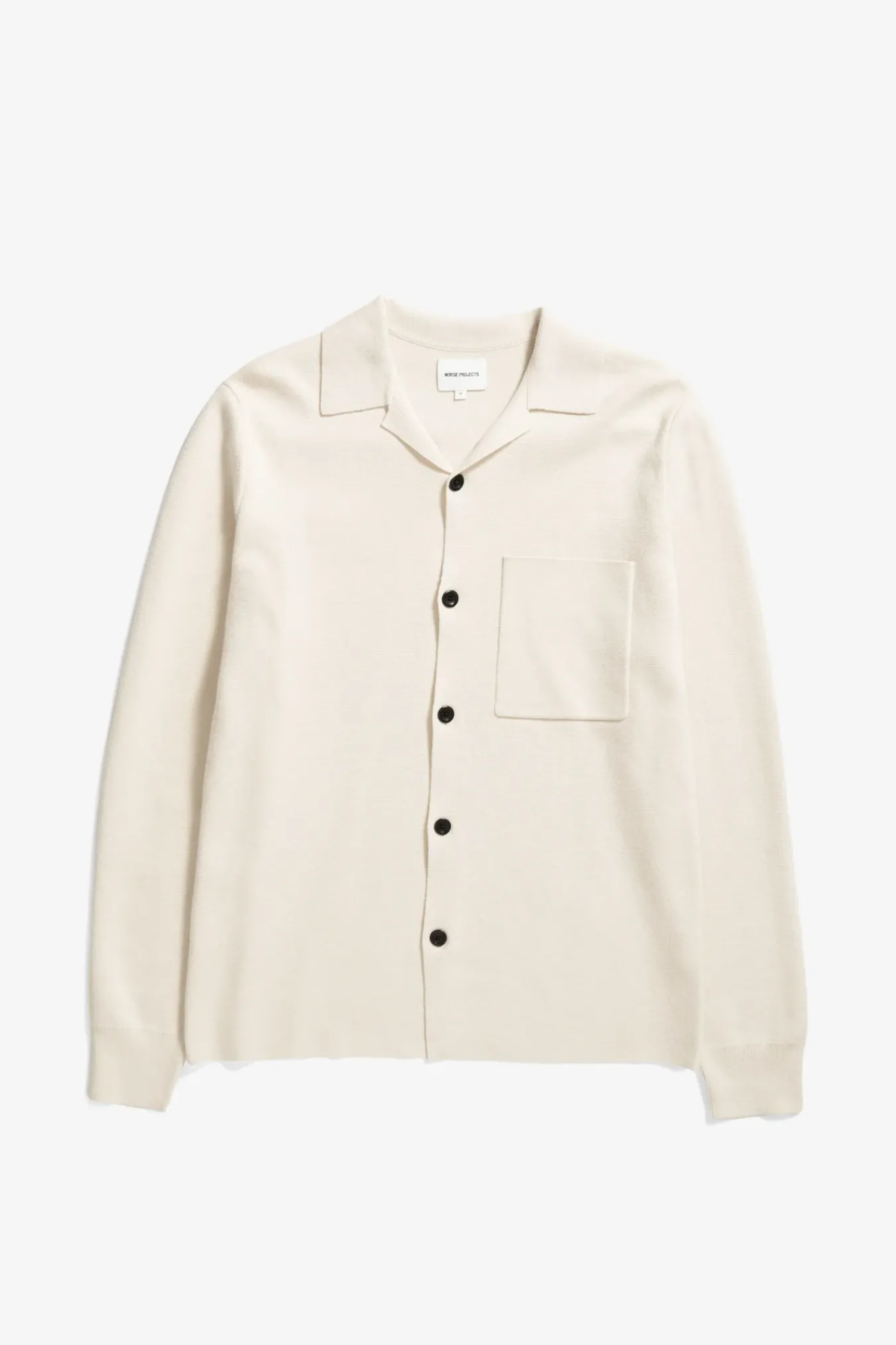 KNITWEAR^Norse Projects Nicolai Merino Cotton Milano Jacket Enamel White