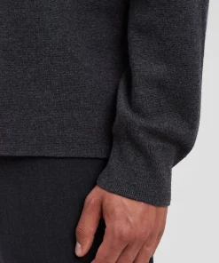 KNITWEAR^Norse Projects Nicolai Merino Cotton Milano Jacket Dark Grey Melange