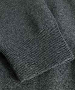 KNITWEAR^Norse Projects Nicolai Merino Cotton Milano Jacket Dark Grey Melange