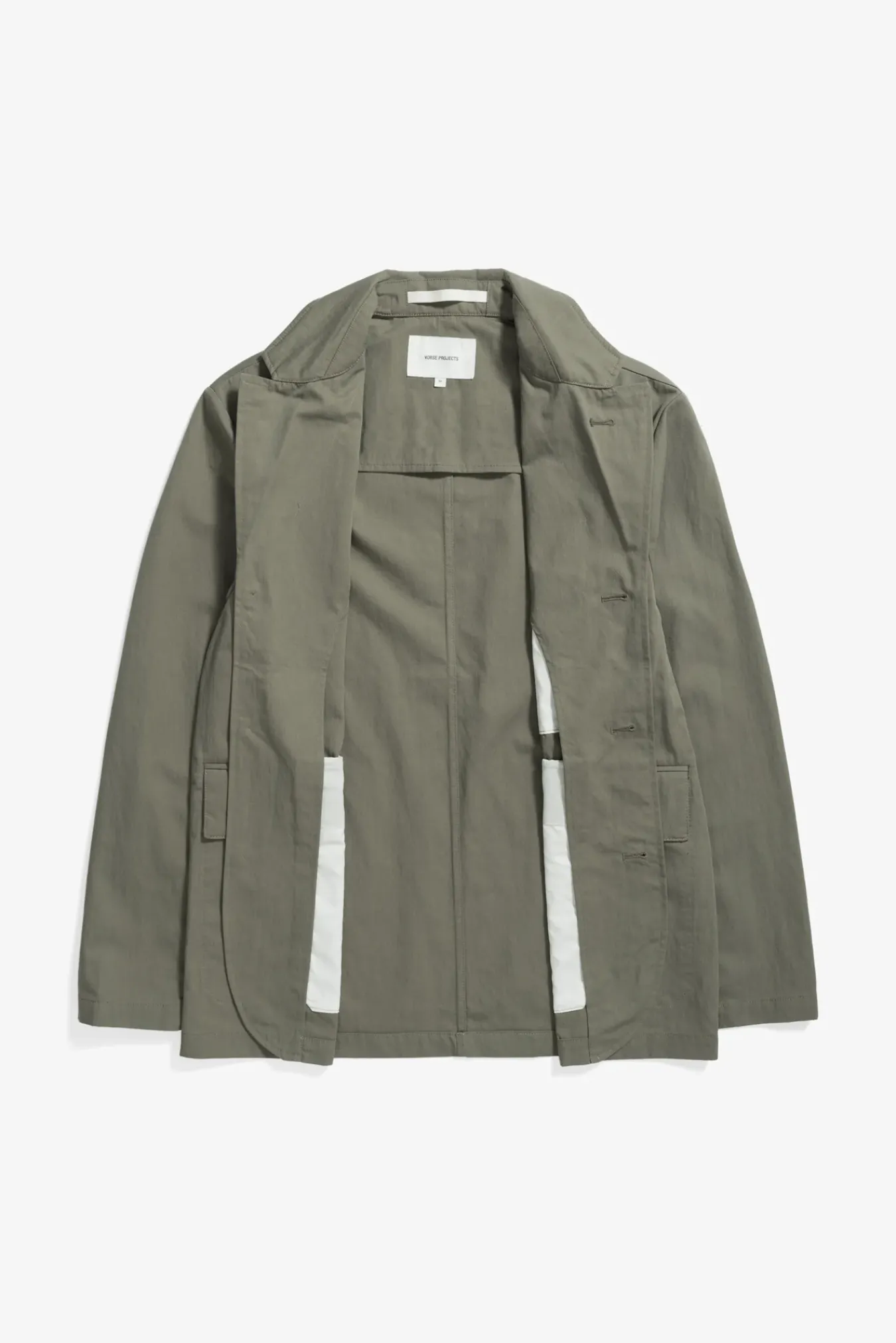 OVERSHIRTS | OUTERWEAR^Norse Projects Nilas Fine Broken Twill Work Jacket Sediment Green