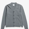 KNITWEAR^Norse Projects Norse Standard Merino Lambswool Cardigan Grey Melange