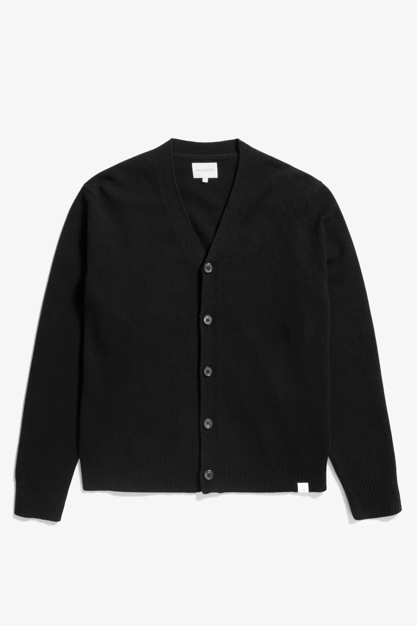 KNITWEAR^Norse Projects Norse Standard Merino Lambswool Cardigan Black