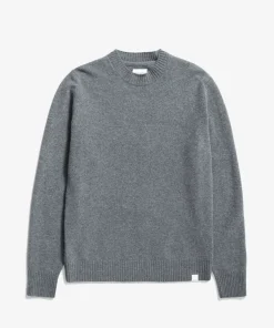 KNITWEAR^Norse Projects Norse Standard Merino Lambswool Sweater Grey Melange