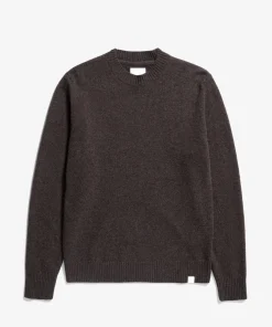 KNITWEAR^Norse Projects Norse Standard Merino Lambswool Sweater Heathland Brown
