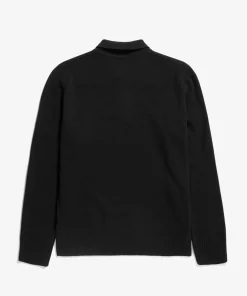 KNITWEAR^Norse Projects Norse Standard Merino Lambswool Polo Black