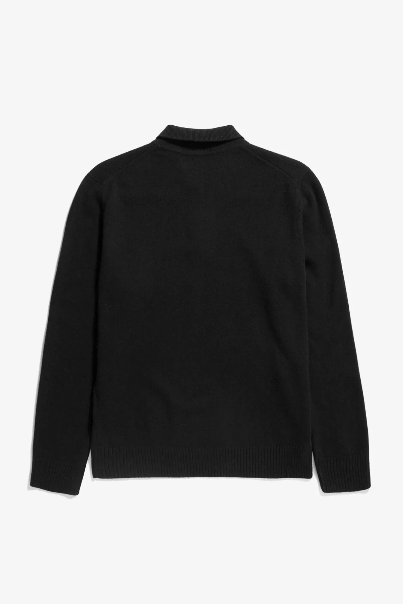 KNITWEAR^Norse Projects Norse Standard Merino Lambswool Polo Black