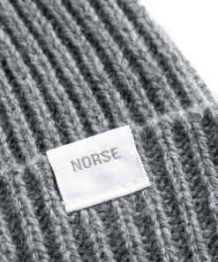 BEANIES^Norse Projects Norse Standard Merino Lambswool Beanie Grey Melange