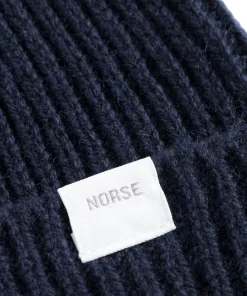BEANIES^Norse Projects Norse Standard Merino Lambswool Beanie Dark Navy