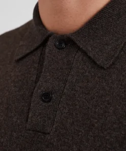 KNITWEAR^Norse Projects Norse Standard Merino Lambswool Polo Heathland Brown