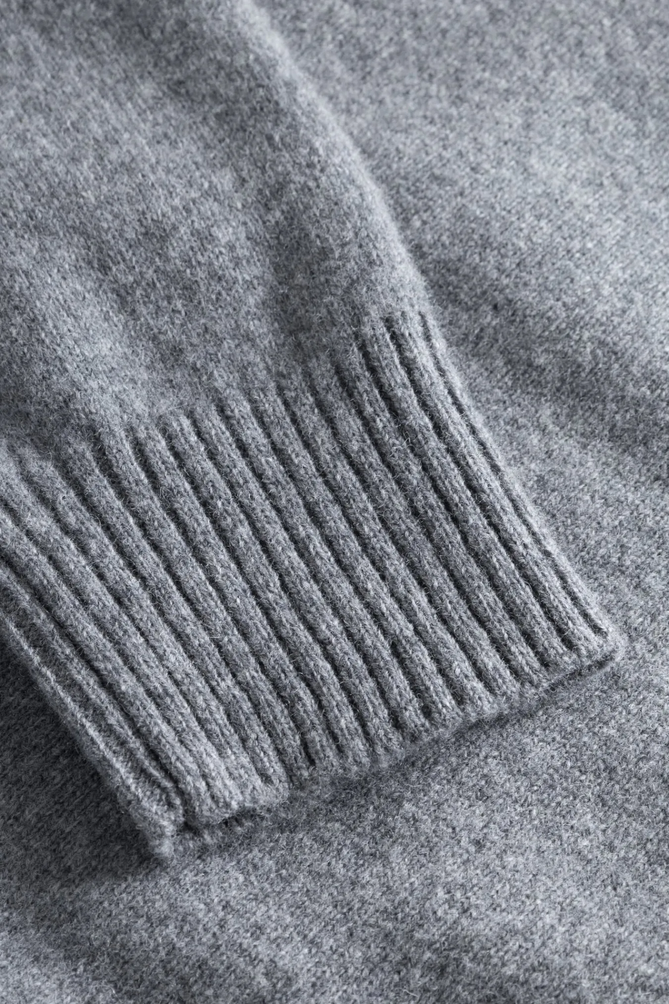 KNITWEAR^Norse Projects Norse Standard Merino Lambswool Sweater Grey Melange