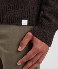 KNITWEAR^Norse Projects Norse Standard Merino Lambswool Polo Heathland Brown