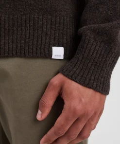 KNITWEAR^Norse Projects Norse Standard Merino Lambswool Sweater Heathland Brown