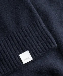 KNITWEAR^Norse Projects Norse Standard Merino Lambswool Polo Dark Navy