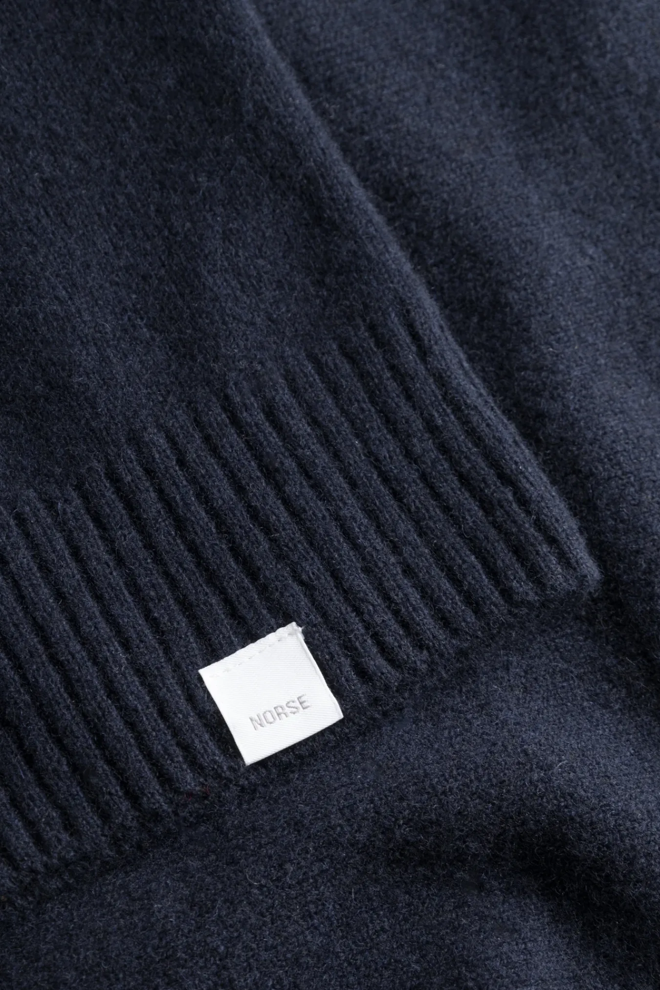 KNITWEAR^Norse Projects Norse Standard Merino Lambswool Polo Dark Navy