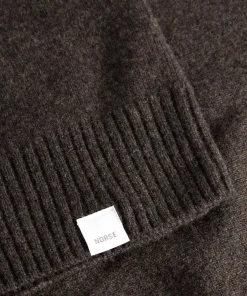 KNITWEAR^Norse Projects Norse Standard Merino Lambswool Polo Heathland Brown