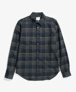 SHIRTING^Norse Projects Osvald Flannel Check Shirt Dark Navy