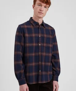 SHIRTING^Norse Projects Osvald Flannel Check Shirt Wine Red