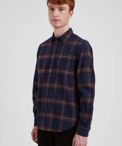 SHIRTING^Norse Projects Osvald Flannel Check Shirt Wine Red