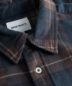 SHIRTING^Norse Projects Osvald Flannel Check Shirt Wine Red