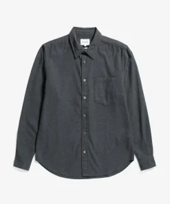 SHIRTING^Norse Projects Osvald Flannel Shirt Charcoal Melange