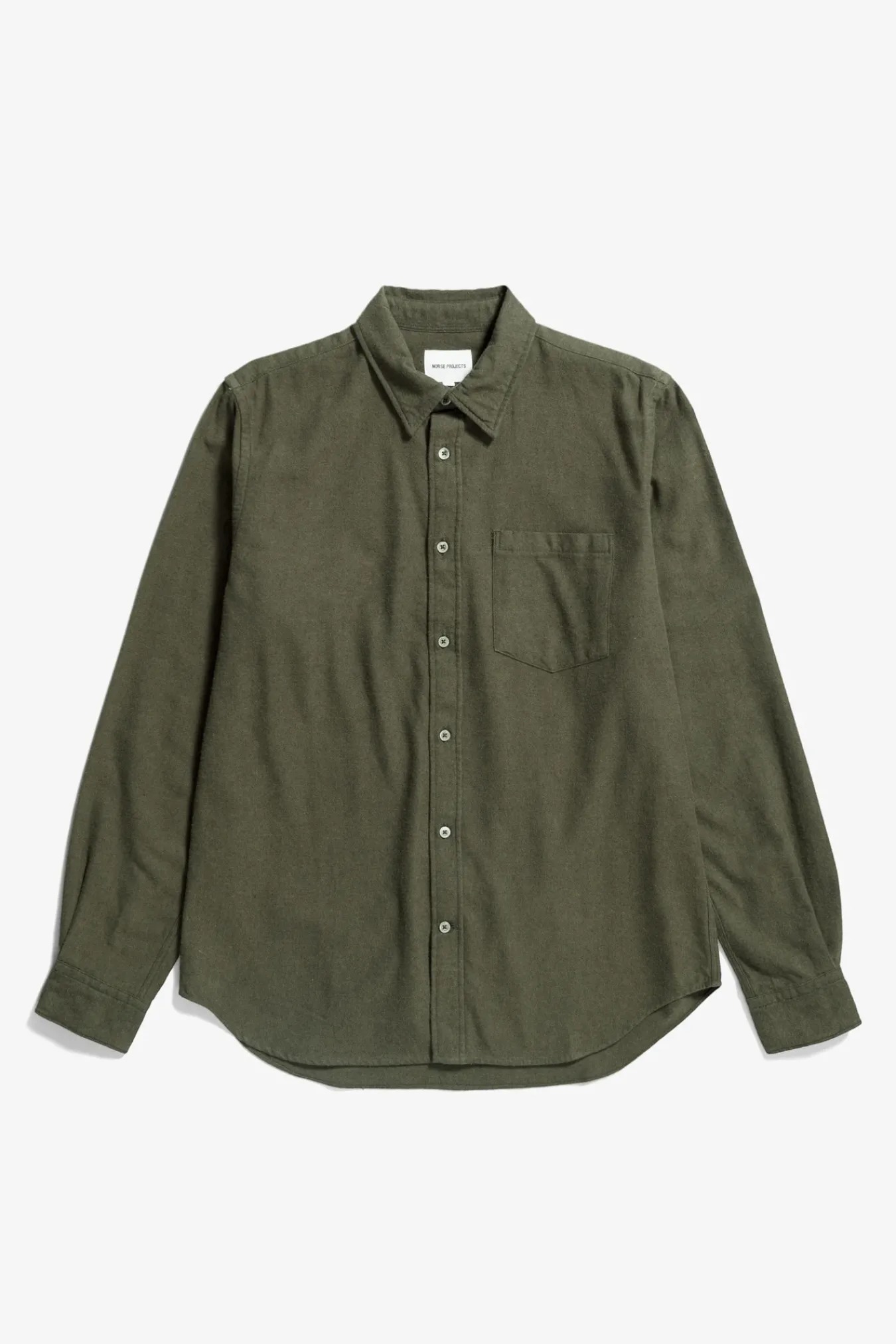 SHIRTING^Norse Projects Osvald Flannel Shirt Sitka Green