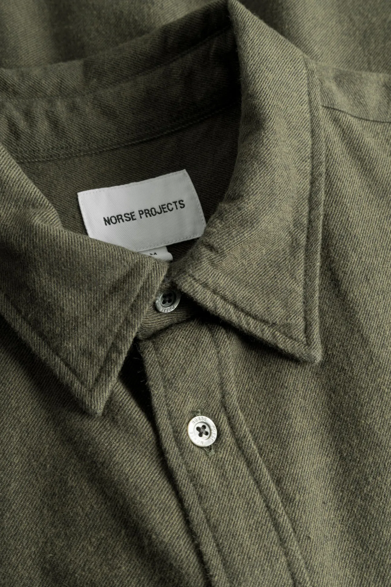 SHIRTING^Norse Projects Osvald Flannel Shirt Sitka Green