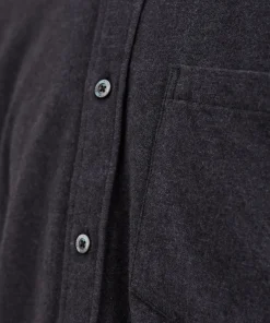 SHIRTING^Norse Projects Osvald Flannel Shirt Charcoal Melange