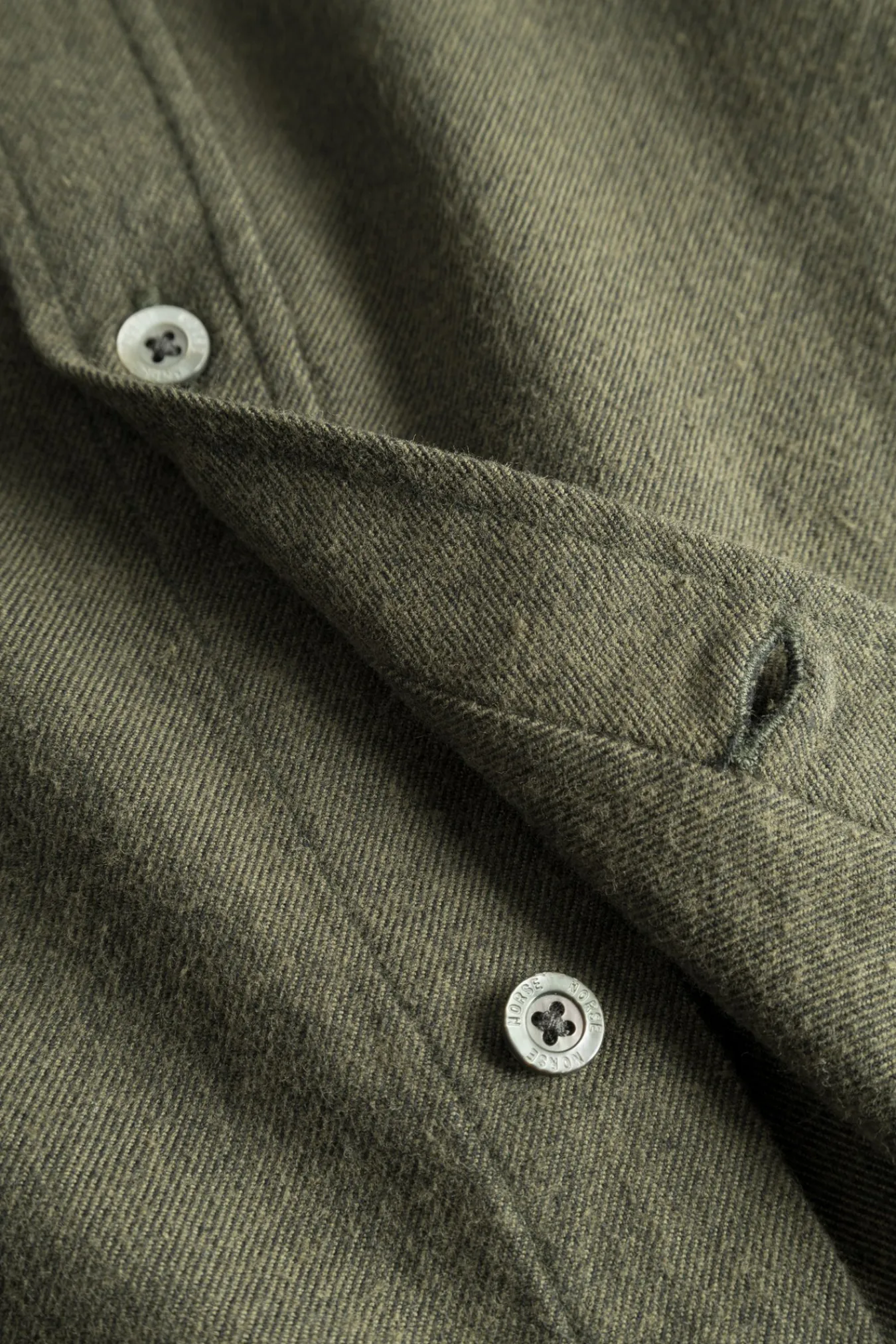 SHIRTING^Norse Projects Osvald Flannel Shirt Sitka Green