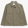 OVERSHIRTS^Norse Projects Pelle Fine Broken Twill Overshirt Sediment Green