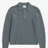 KNITWEAR^Norse Projects Rasmus Relaxed Brushed Polo Mouse Grey