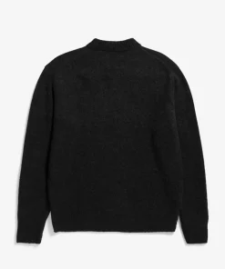 KNITWEAR^Norse Projects Rasmus Relaxed Brushed V-Neck Sweater Black