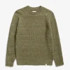 KNITWEAR^Norse Projects Roald Wool Cotton Rib Sweater Sitka Green